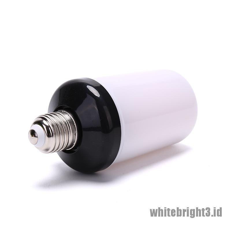 ❤White3 Warna Putih❤ 1pc Lampu Bohlam LED E27 Efek Simulasi Api