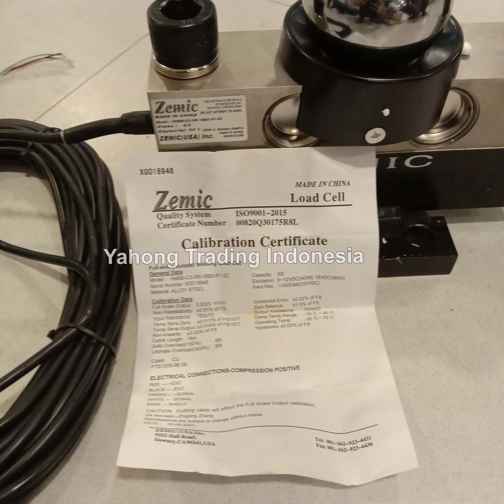 Load Cell Sensor Berat Timbangan Digital Loadcell ZEMIC HM9B 30ton