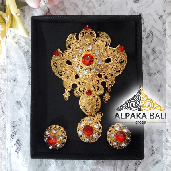 Bros Alpaka Bali Set Bros Anting Cincin U150