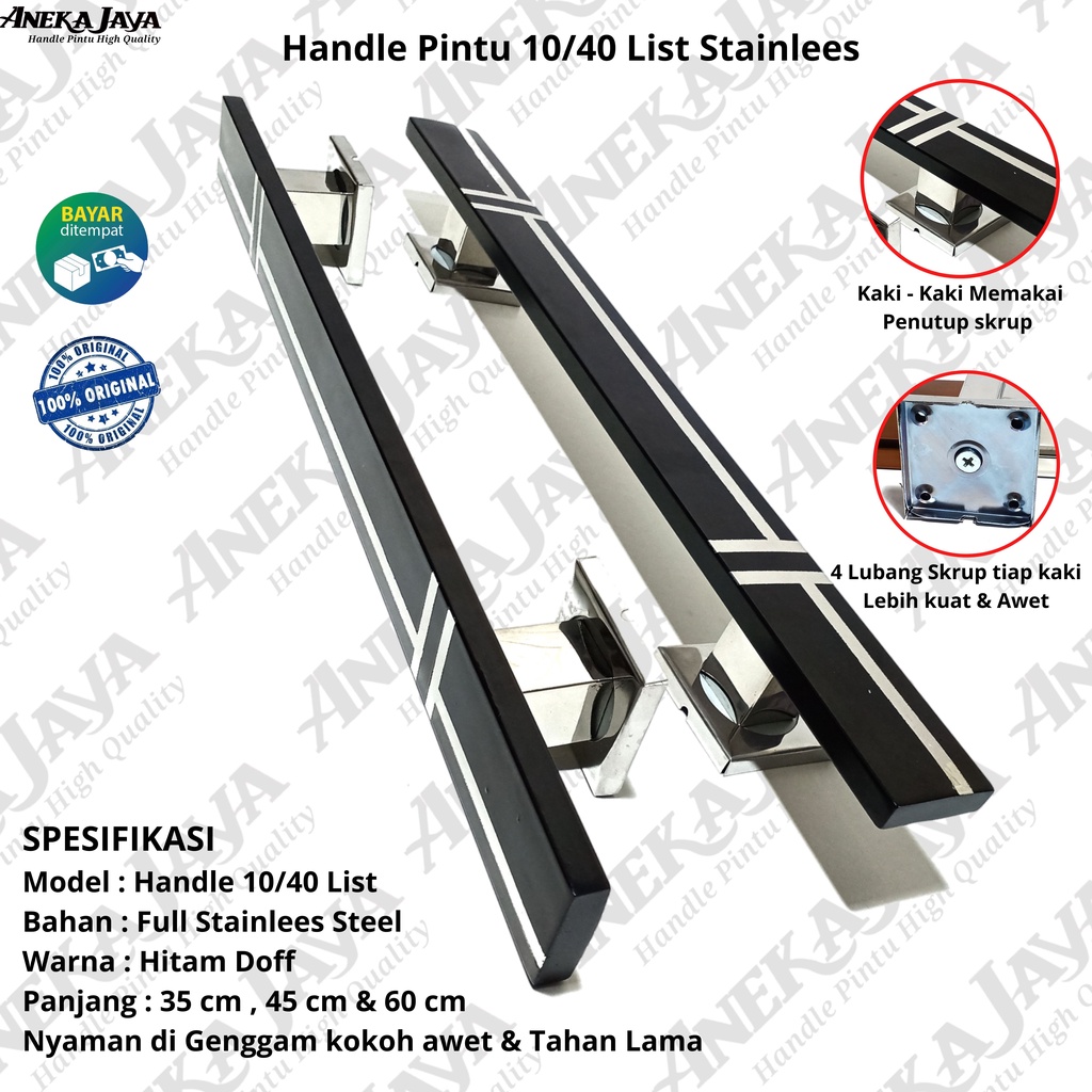 Handle Pintu 35 cm 45 cm 60 cm / Gagang Pintu rumah awet Murah / Tarikan Pintu rumah stainlees steel