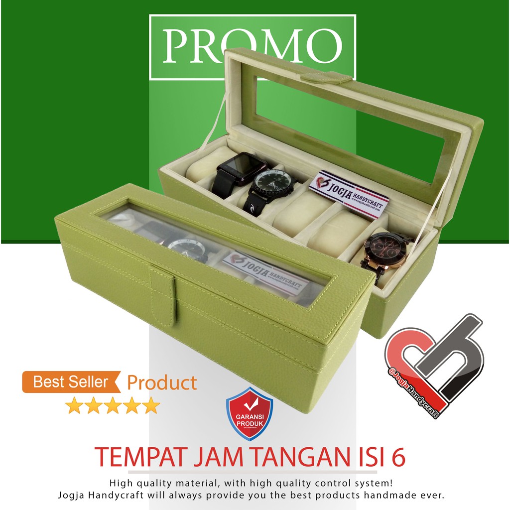 Box Tempat Jam Tangan Isi 6 – Kotak Penyimpanan Jam Kulit Elegan - Watch Box Organizer