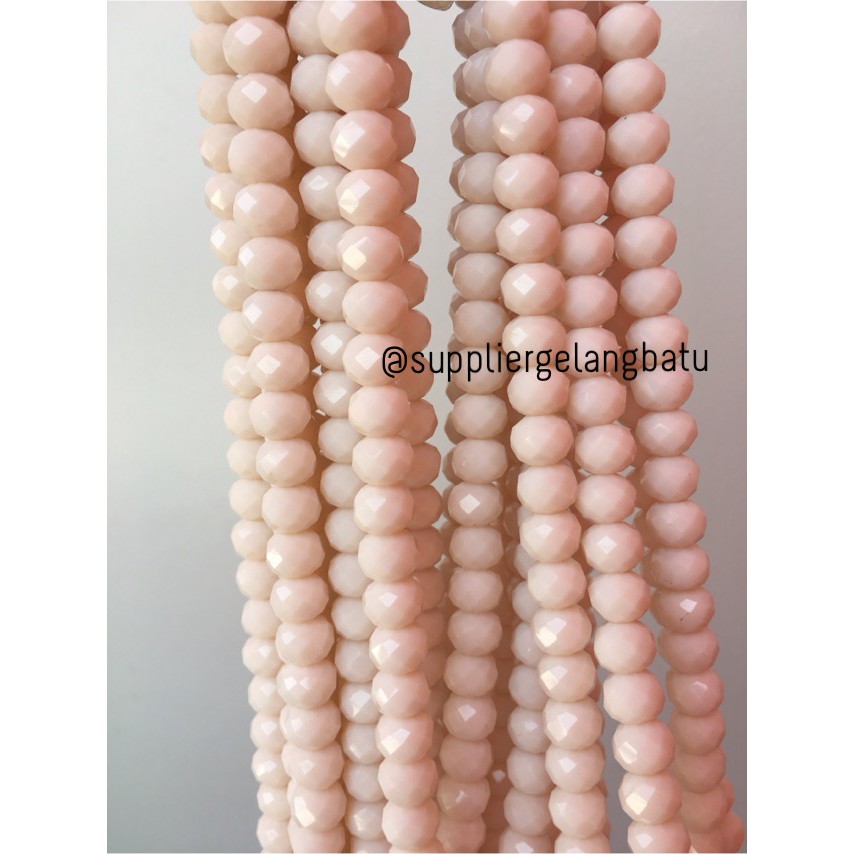 Crystal Ceko Doff 10mm CREAM KREM Aksesoris Bahan Perhiasan Wanita aksesoris bahan craft beads