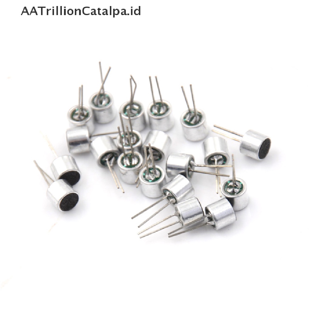 20 Pcs Mikrofon Electret 6050 Dengan Pin PCB Kondenser