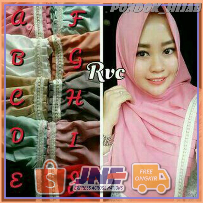New Item Khimar Ayu Ting Ting Mutiara/Fashion muslim/hijab/jilbab/bergo/ciput/pashmina/syari/inner-