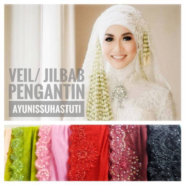 Hijab Pasmina payet / Jilbab Pengantin Mewah / Jilbab Pengantin Tile / Tile Pengantin Bordir mutiara