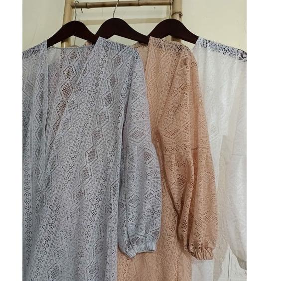 Harga Termuraah OUTER BROKAT PANJANG/OUTER BROKAT PREMIUM/CARDIGAN LENGAN BALON/LONGCARDI WANITA