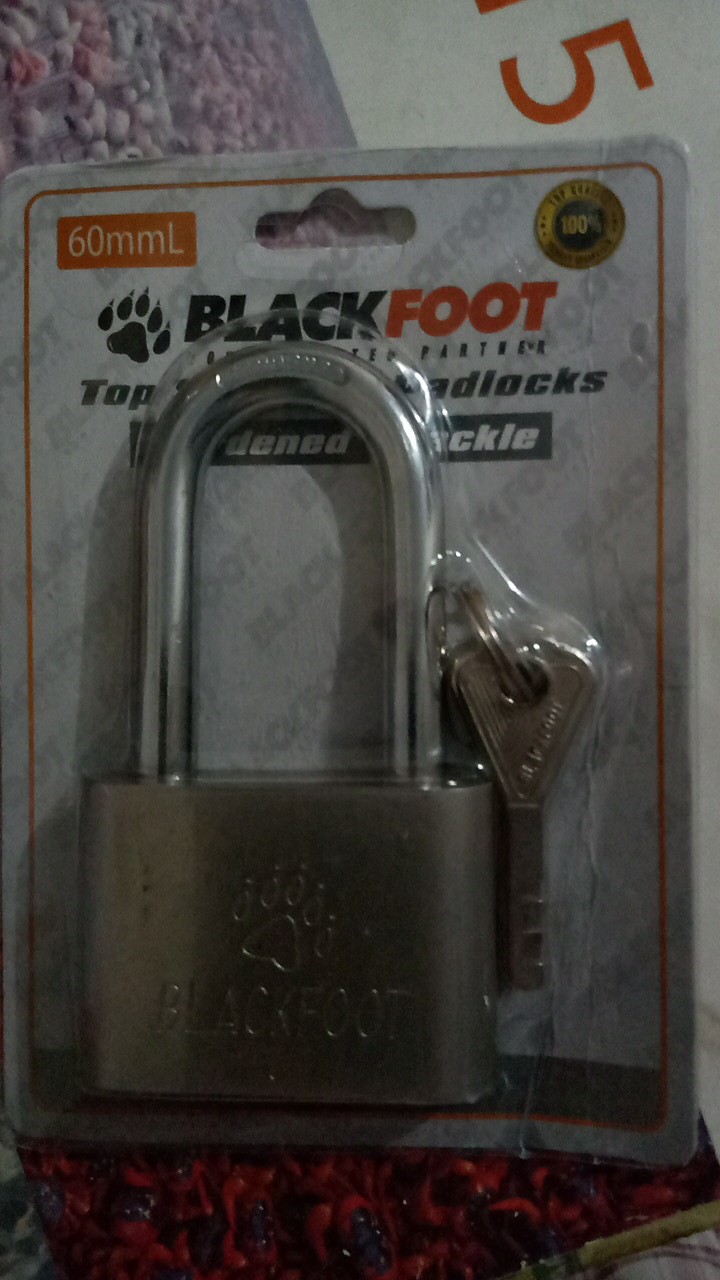 Gembok Blackfoot 60mm Leher Panjang Gembok Pagar Gembok Rumah Padlock