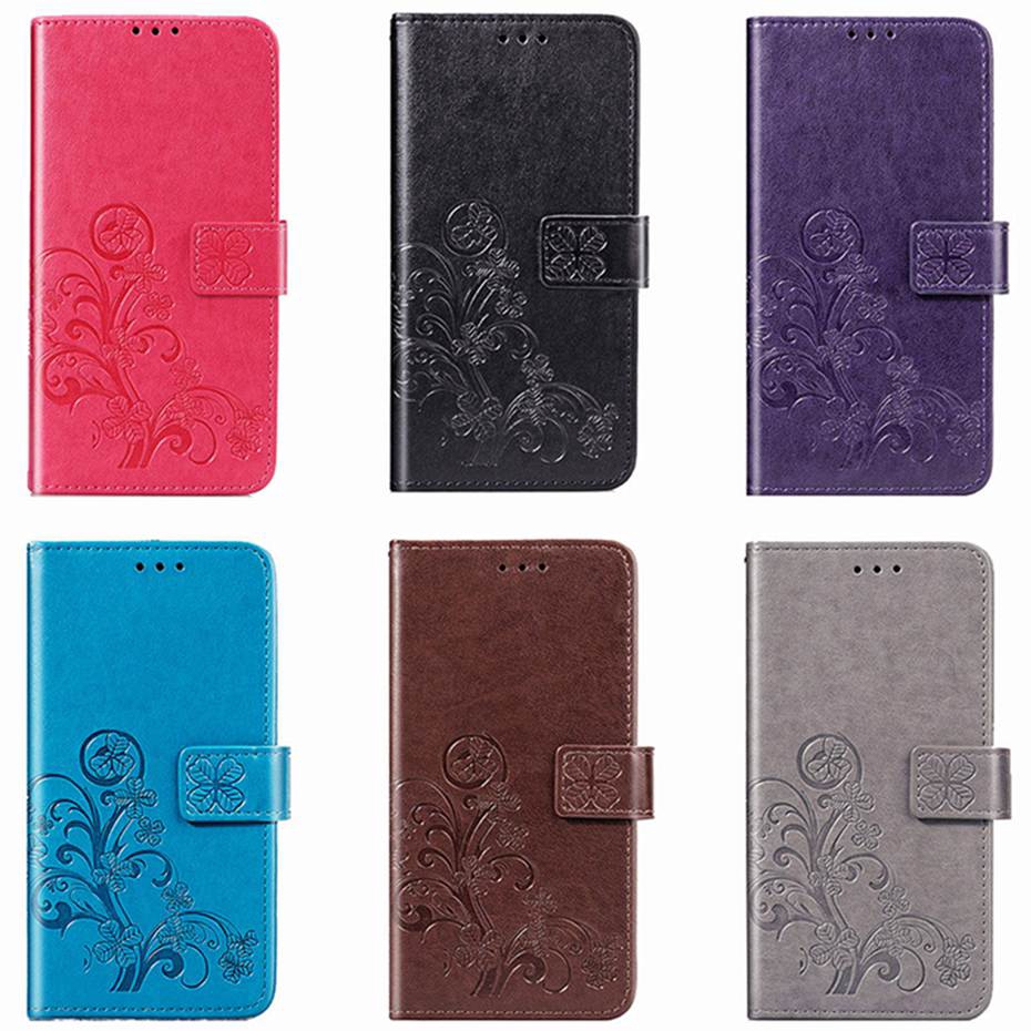 Flip Case Dompet Kulit Pu Emboss Clover 3d Cover Lg K50 S K50S K50S