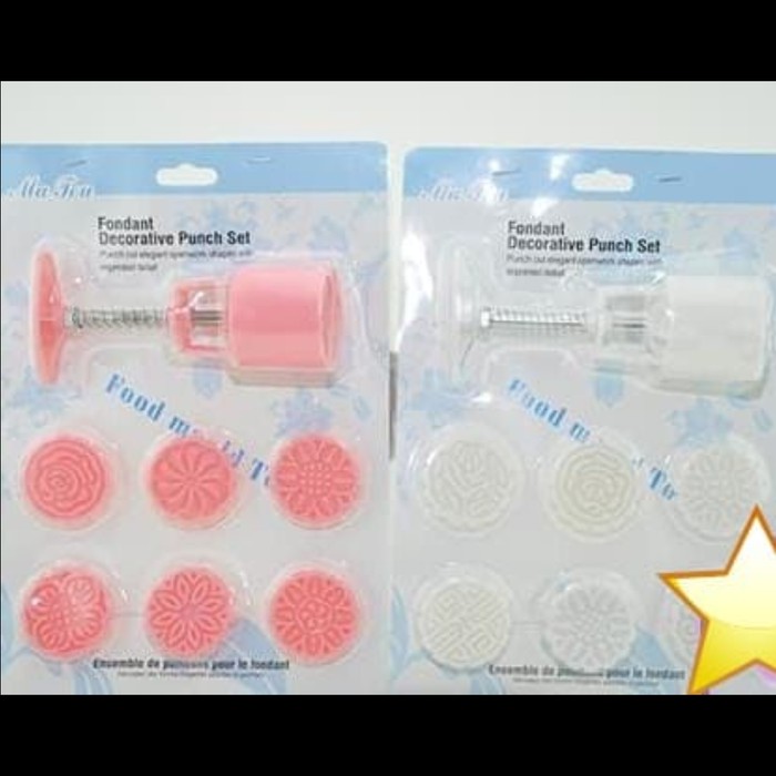 Cetakan Kue Mooncake cetakan kue bulan Fondant Decorative Punch Set