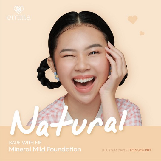 ⭐ BAGUS ⭐ EMINA BARE WITH ME MINERAL MILD FOUNDATION 30ML |