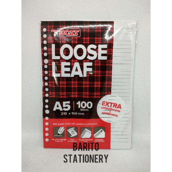 

LOOSE LEAF A5 100 GARIS BIG BOSS ISI BINDER [PER PAK]