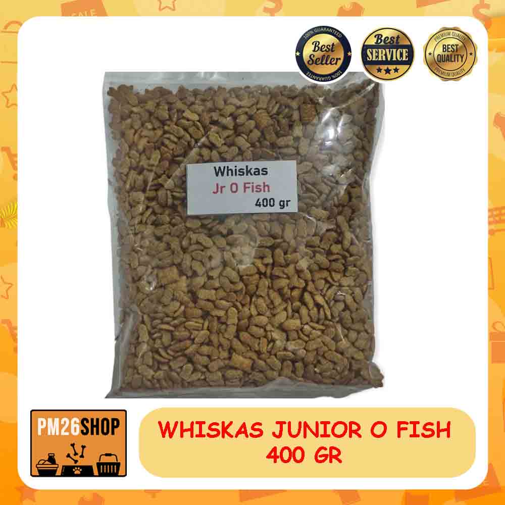 CAT FOOD MAKANAN KUCING WHISKAS JUNIOR O FISH REPACK 400 GR