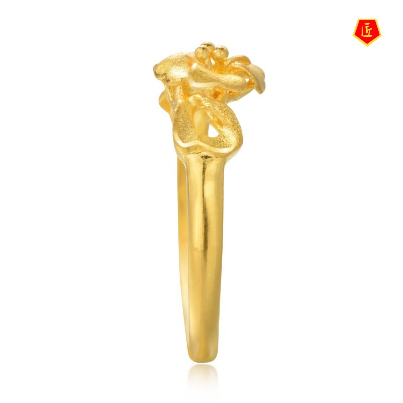 [Ready Stock]Gold Flower Women's Ring Elegant Personality