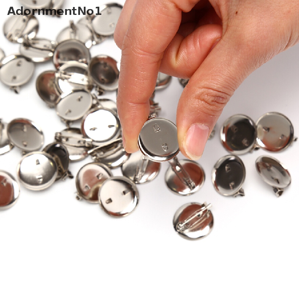 (AdornmentNo1) 50pcs / Set Pin / Bros Kosong DIY Untuk Membuat Perhiasan