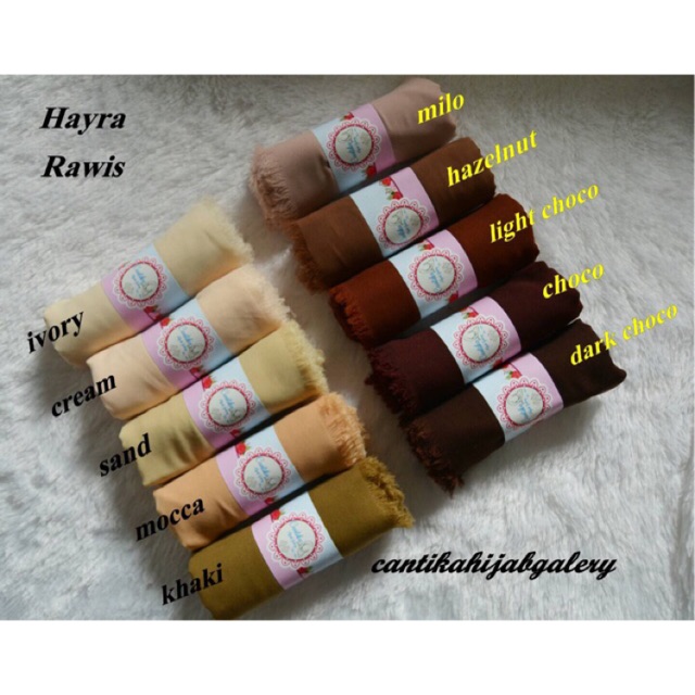 PromoJilbab segiempat rawis polos