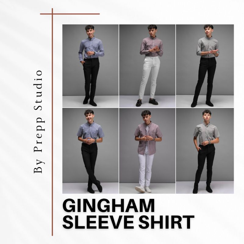 GINGHAM SLEEVE SHIRT BY PREPPSTUDIO