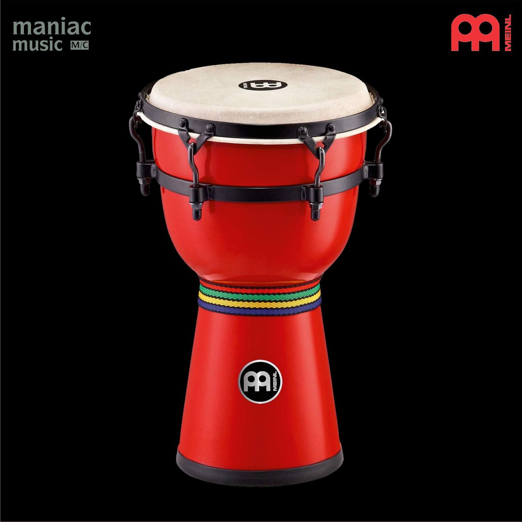 Meinl HDJ200R Fiberglass Mini Dancing Djembe - Percussion. 8 Inch. Red