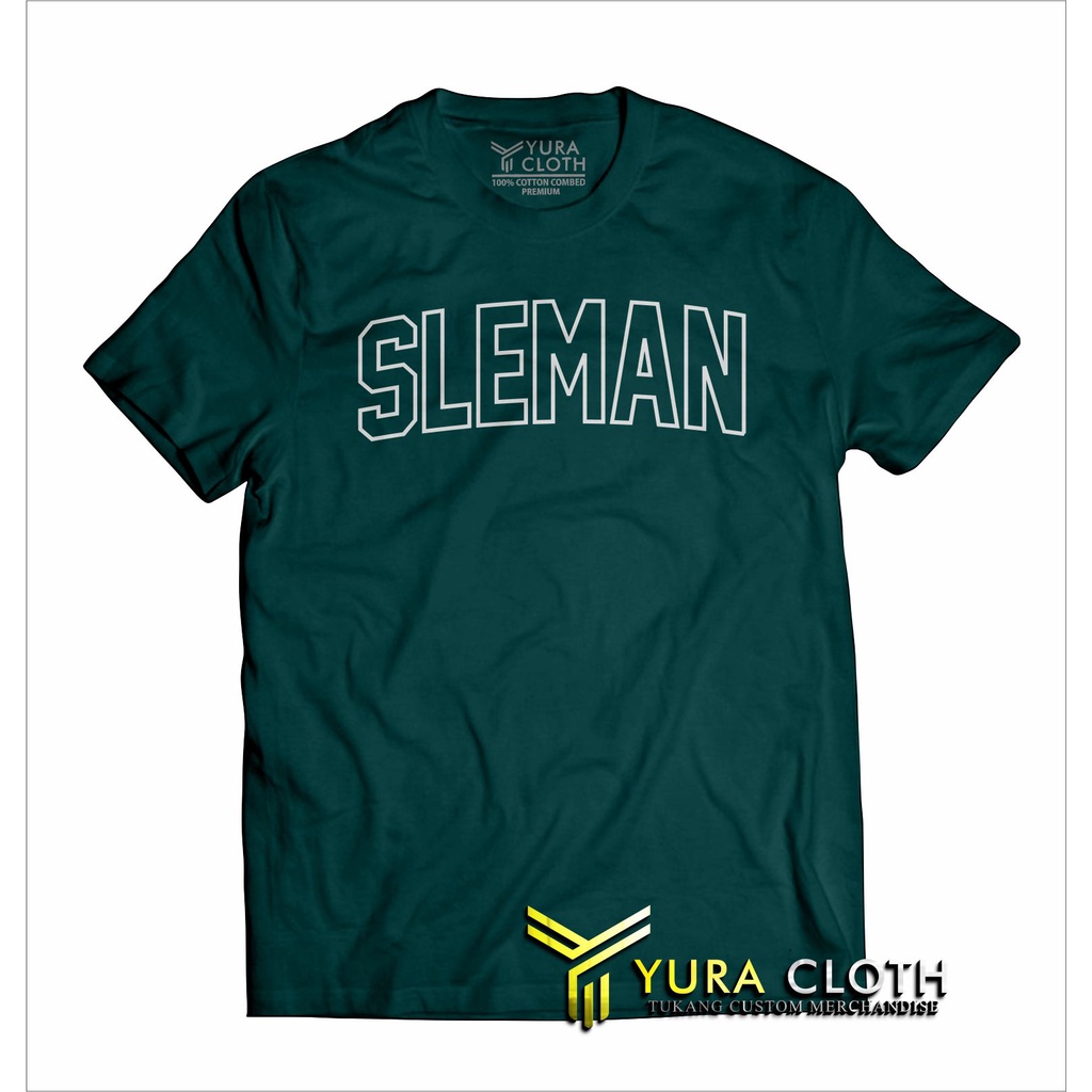 Kaos Pria Distro SLEMAN 1976 HIJAU BOTOL BCS X PSS