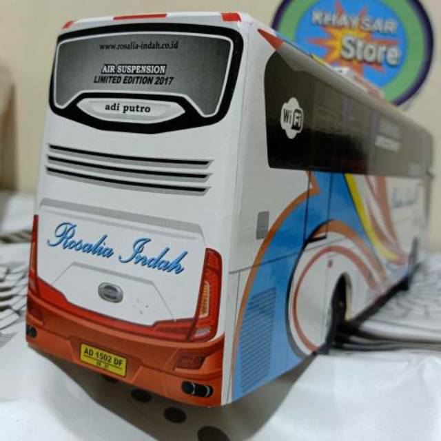 Miniatur Bus bis / mainan bus bis  Rosalia Indah Limited 2017 Putih