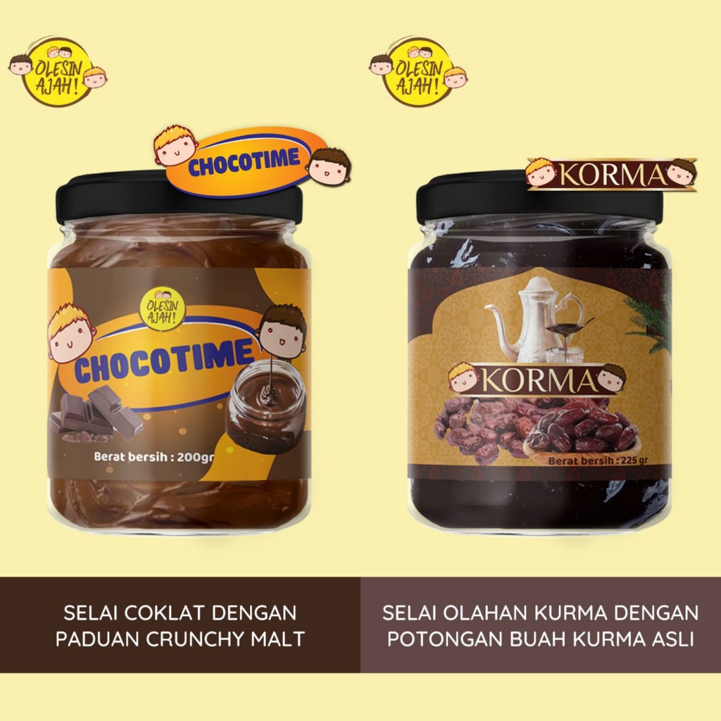 

Promo OlesinAjah Selai Chocotime 200Gr + Korma 200Gr