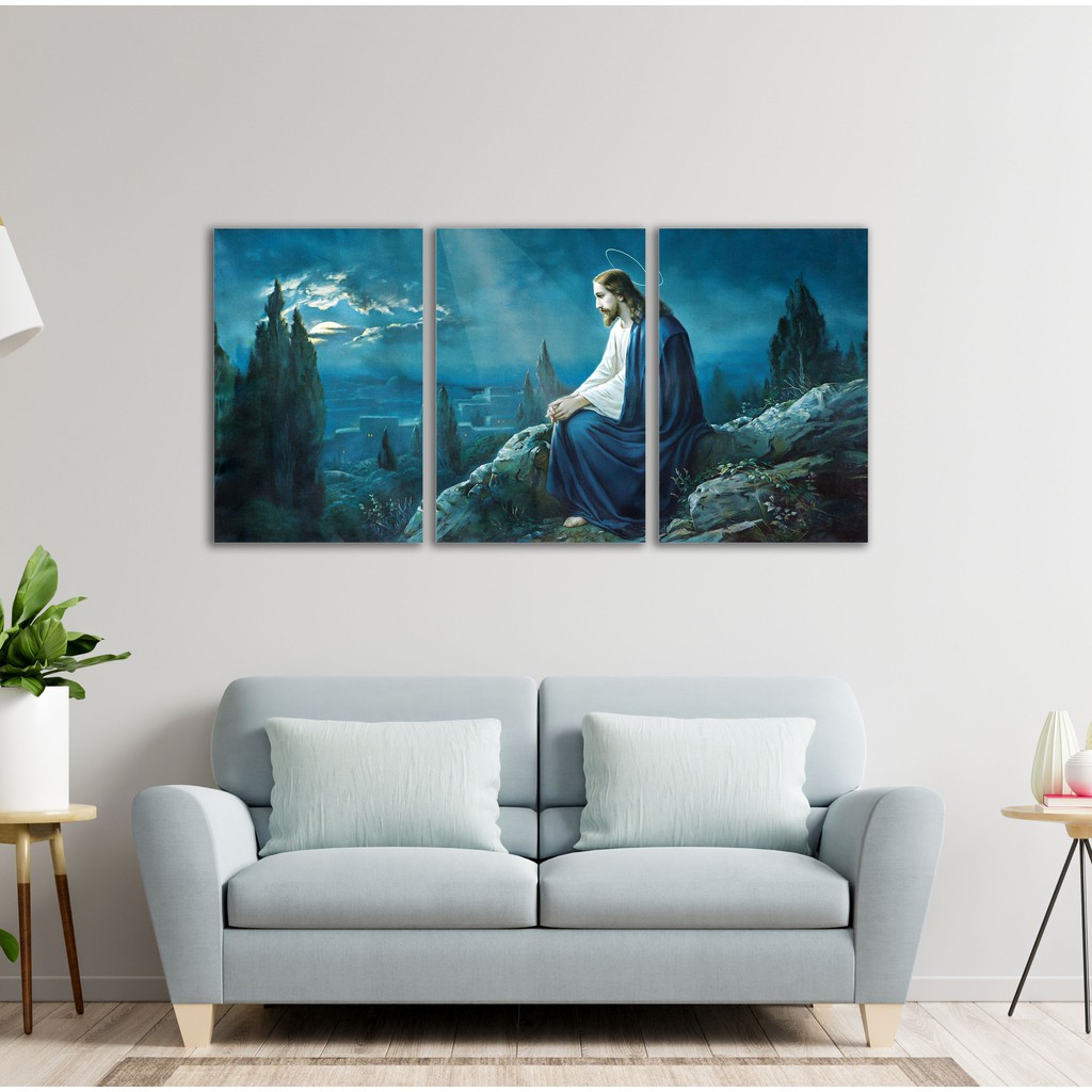 1 set jumbo yesus di taman getsemani hiasan dinding kristen / katolik