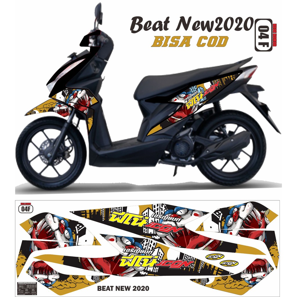 STRIPING VARIASI BEAT NEW 2020 DORAEMON