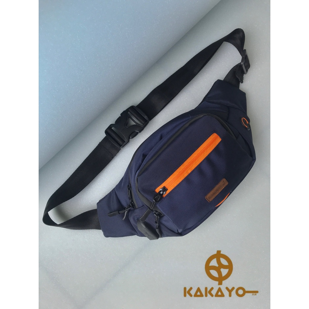 Kakayo/Tas Selempang Pria/Waist Bag Premium/Tas Pria Waterproof dengan bahan cordura bisa simpan dompet,powerbank, pakai resleting waterproff merek YKK. barang sesuai photo (jika tidak real uang di jamin kembali 100%)