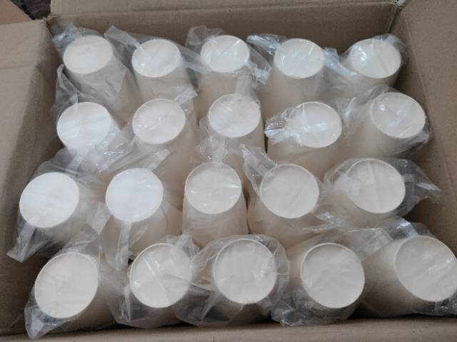 Paper Cup 8OZ &amp; 9OZ Polos 50pcs / gelas kertas kopi tahan panas 8 OZ