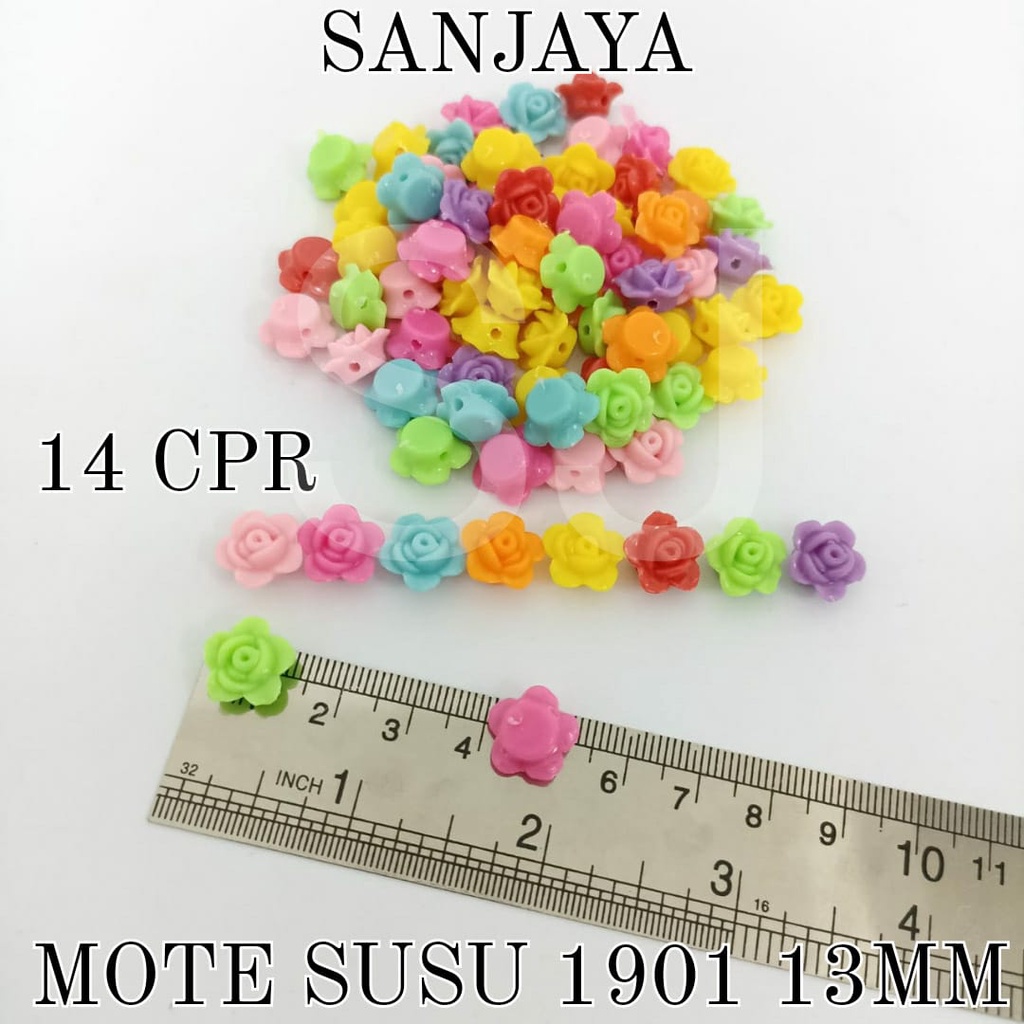 MOTE SUSU / MANIK SUSU / MANIK BUNGA / MANIK SUSU BUNGA MAWAR / MOTE SUSU 1901 13MM CPR