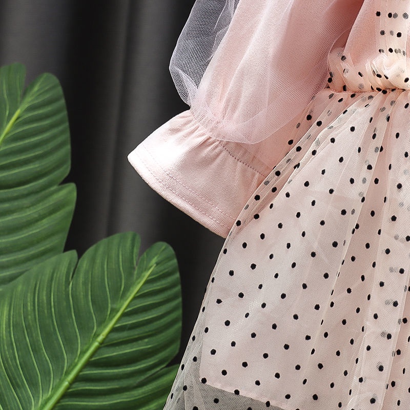 KF Cat Dress Anak Perempuan Import/ Gaun Tutu Pesta Lengan Panjang Korea Fashion Style Berkualitas Tinggi-5