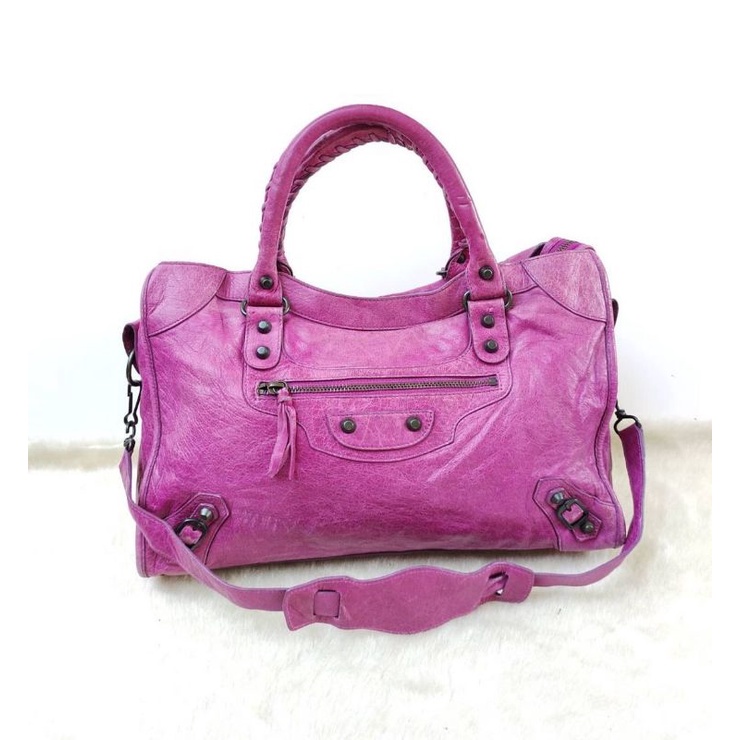 TAS ALA BALEN UNGU FULL KULIT ASLI,  MANTUL &PATEN,  PRELOVED TAS BALEN