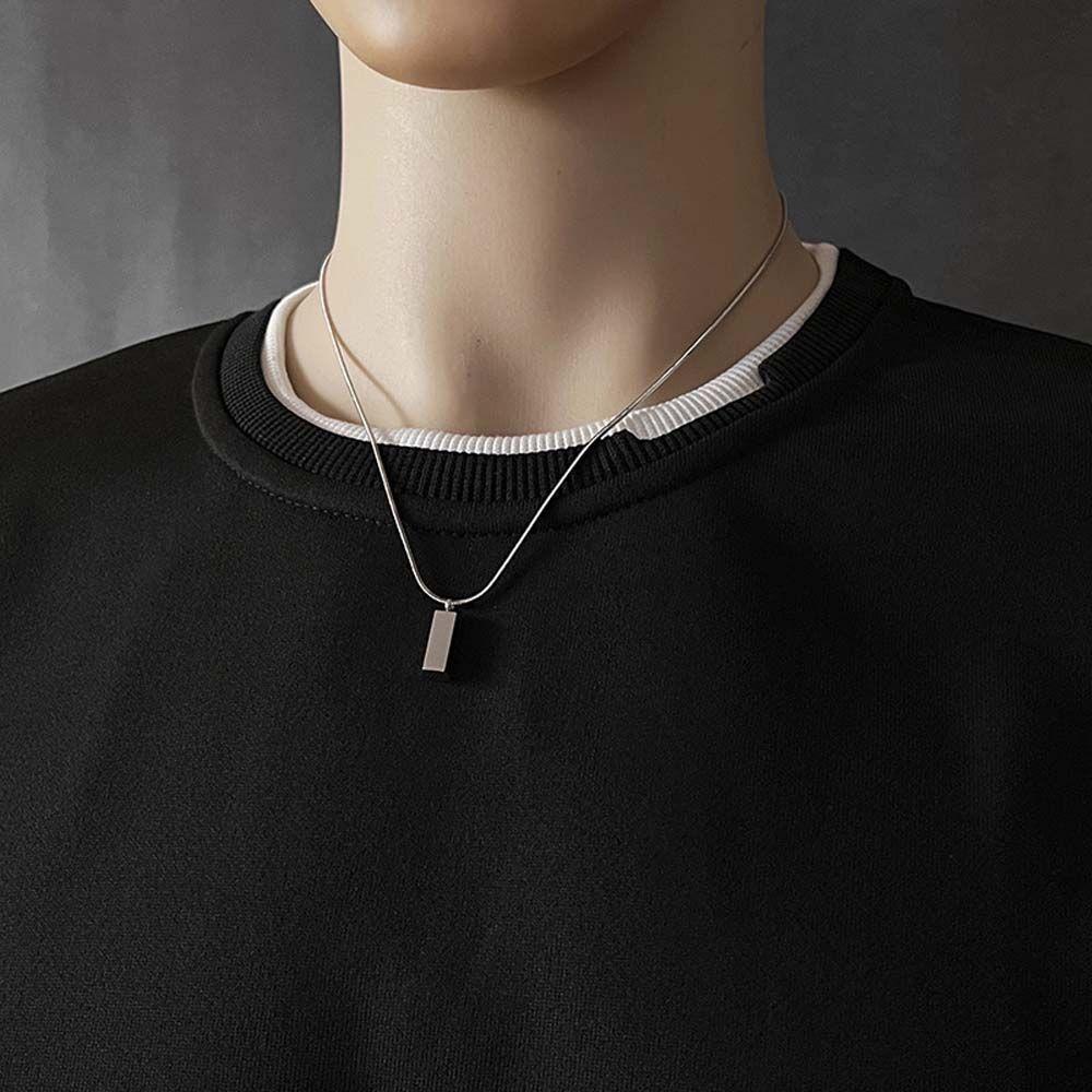 REBUY Rebuy Men Necklace Cool Simple Women Boyfriend Gift Sweater Rantai Pasangan Kalung Gaya Korea Necklace