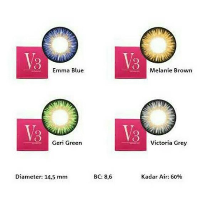 Omega V3 Softlens Warna Minus dan Normal