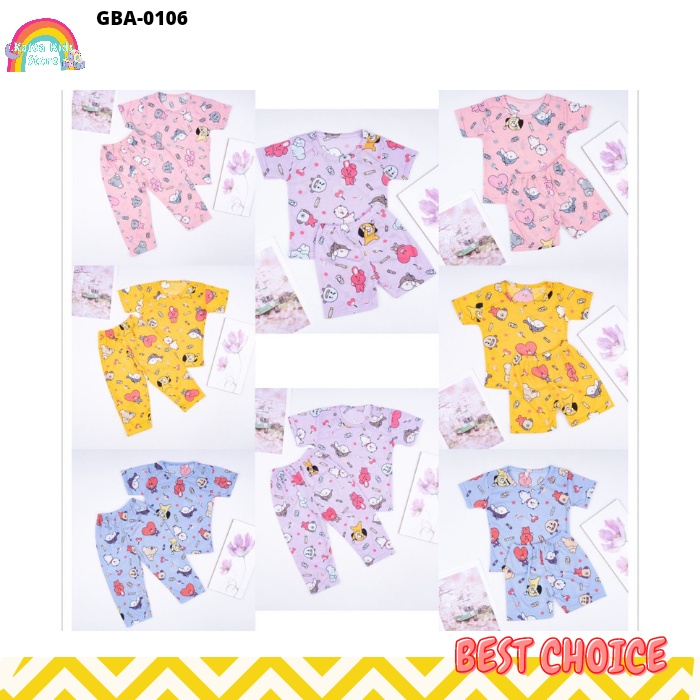 Setelan Baju Anak Laki-Laki & Perempuan Murah -Setelan piyama anak BTS - SETELAN BTS KIDS (Impor)