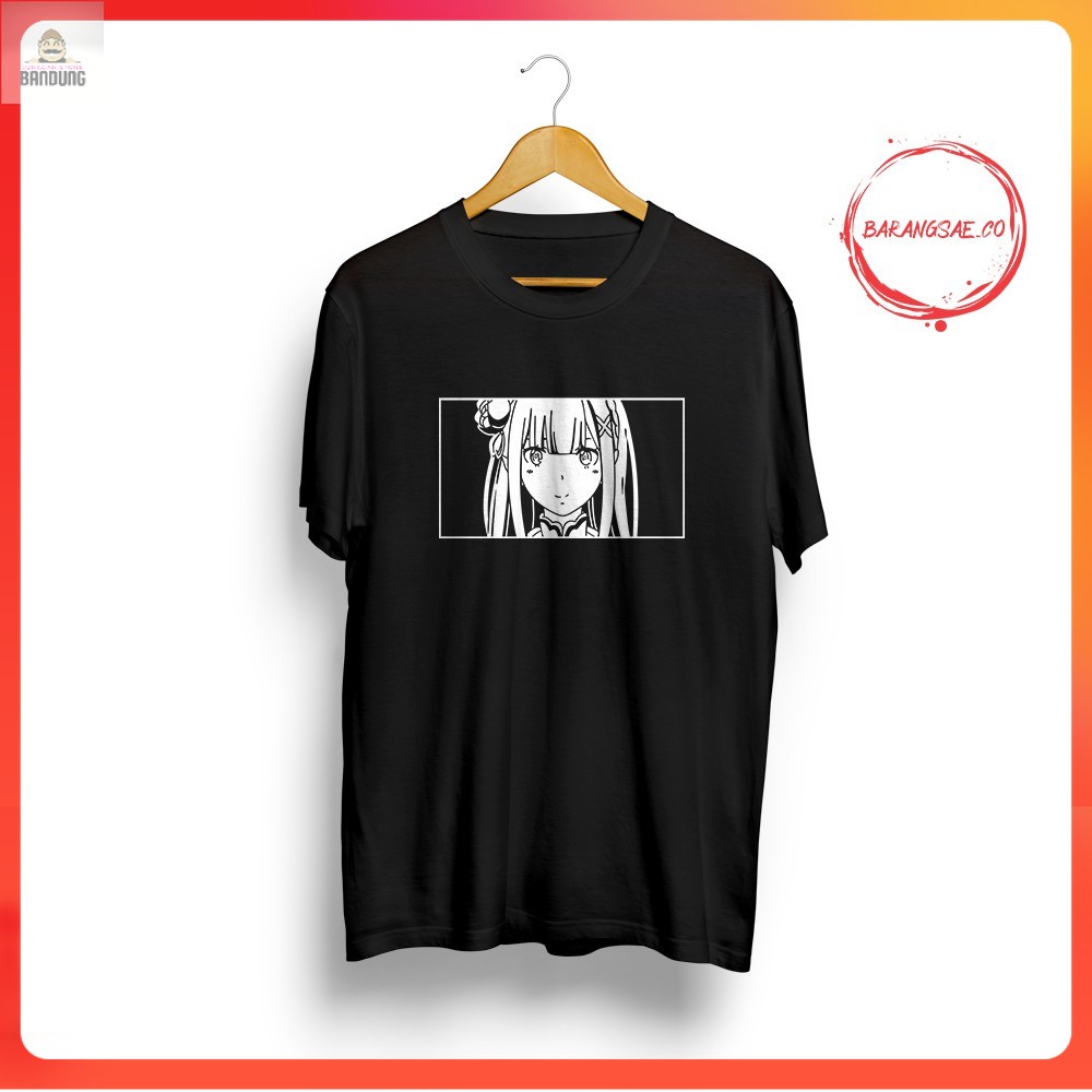 BARANGSAE Kaos Emilia Re Zero Anime Jepang (Pria & Wanita)