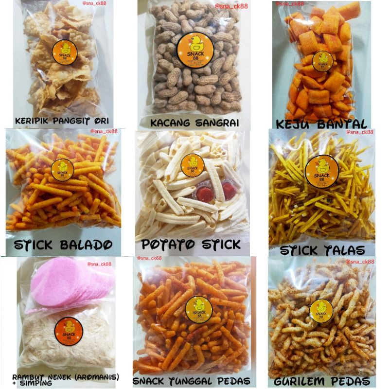 

Snack makanan ringan cemilan keripik kerupuk