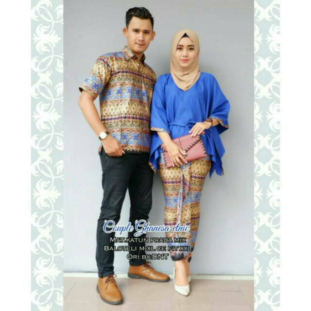 Gamis Couple Ghanesa etnic - baju Couple kebaya modern tanah Abang
