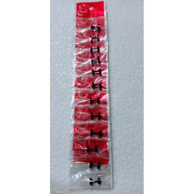 grosir  Anting barbell kecil isi 12 pcs polos