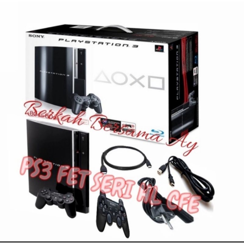 Ps3 Fat Seri HL CFW 160gb + 2 Stik ps3 + Kbl Hdmi  Kbl Power + Kbl Cas