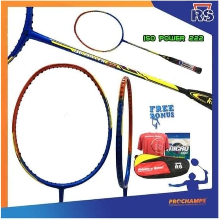 Dijual PROMO PAKET RAKET BADMINTON RS ISO POWER 222 - 100% ORIGINAL  Limited