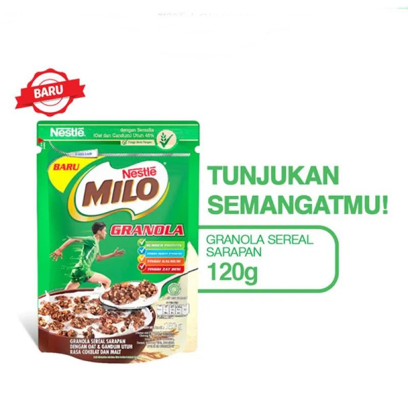 

Nestle Milo Granola Sereal Sarapan Coklat 120 gr