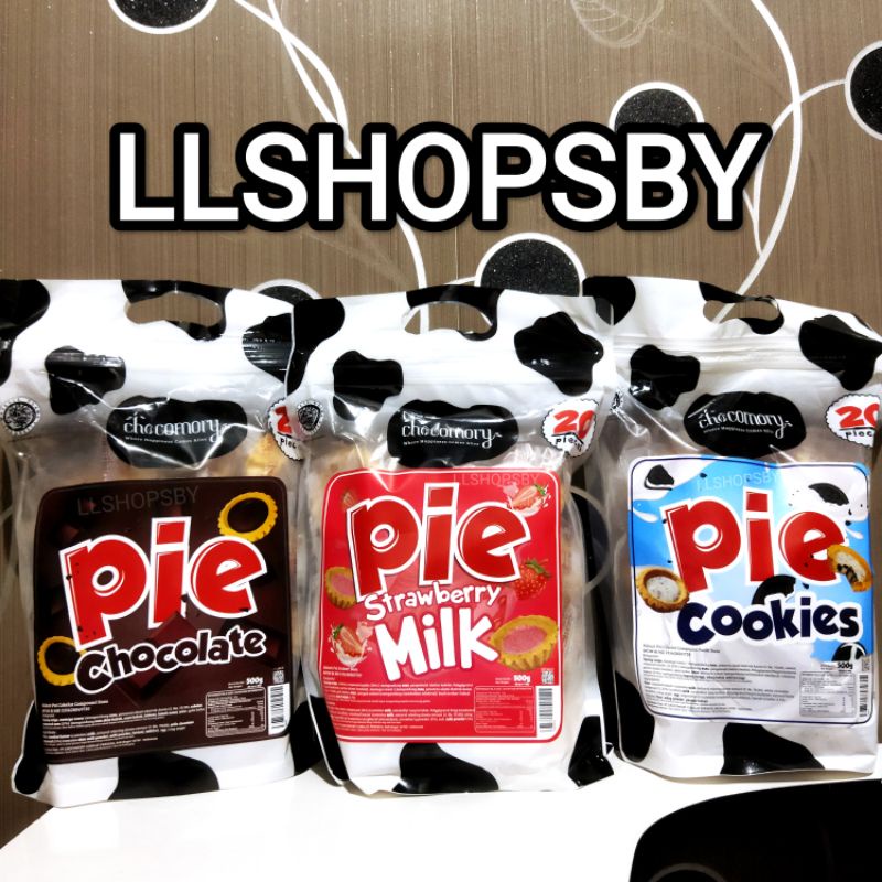 

chocomory pie chocolate strawberry milk cookies and cream cimory pie coklat pie strawberry pie cookies and cream black rose n corn chip (isi 20)
