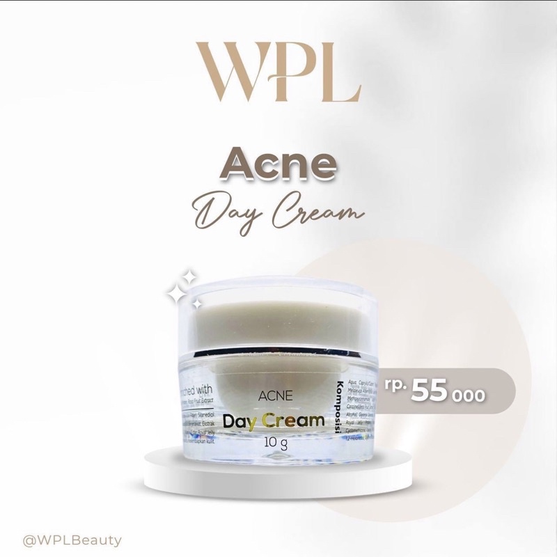 WPL DAY CREAM ACNE SERIES WPL SKINCARE BY WINNY PUTRI LUBIS WPL JAKARTA ULTAGLOW JAKARTA SELATAN