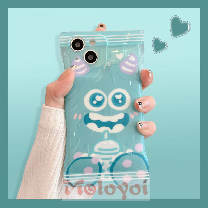 Soft Case Pelindung Motif Kartun Monster Untuk iPhone 11 14 12 13 Pro Max 7Plus 8Plus XR 6 6s 7 8 14 Plus X XS Max SE 2020