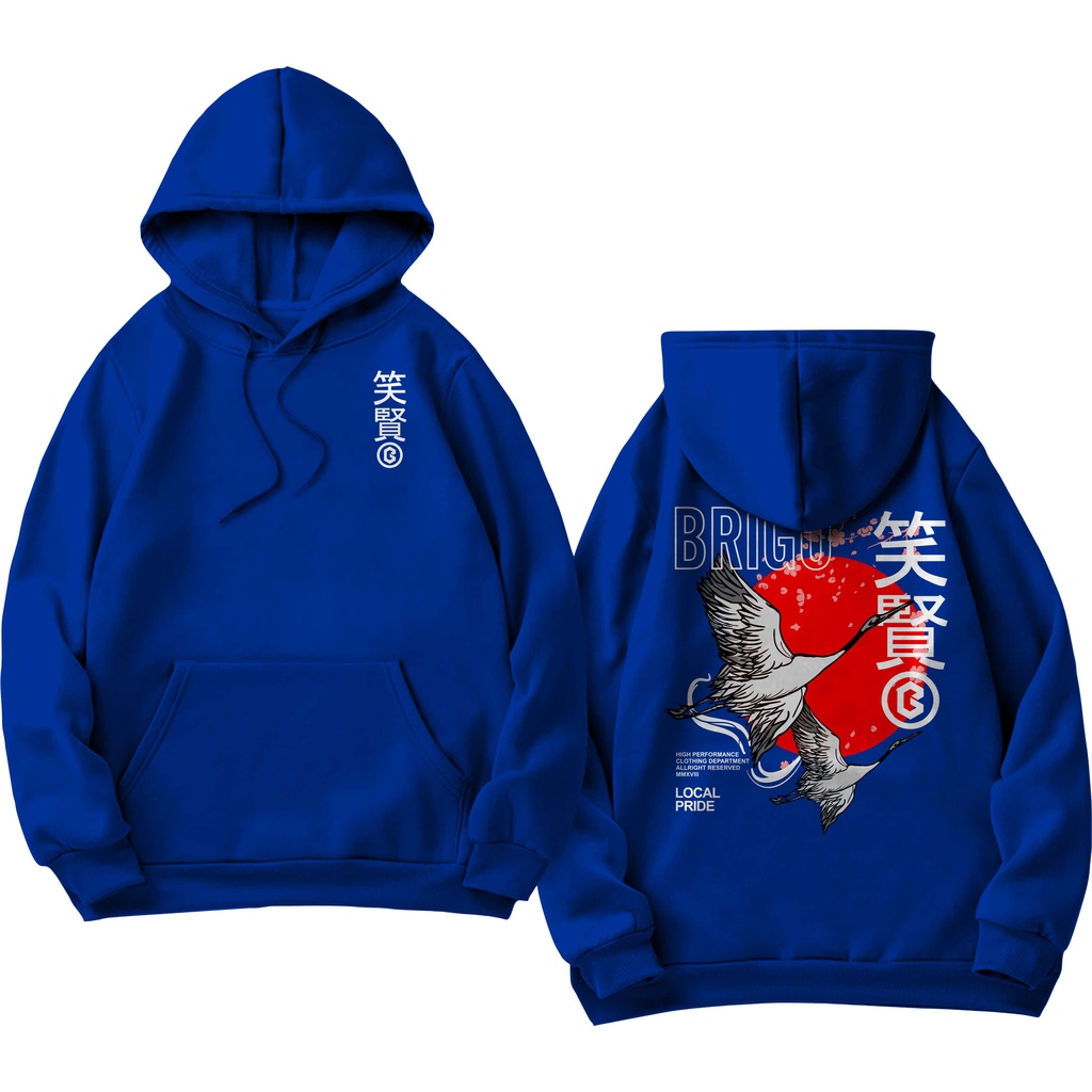 BRIGO Jumper Hoodie japan bird II Sweater Hoodie BRIGO japan bird Sablon DTF Fleece Cotton M-XXL (Pria &amp; Wanita) Free stiker&amp;Gantungan Kunci