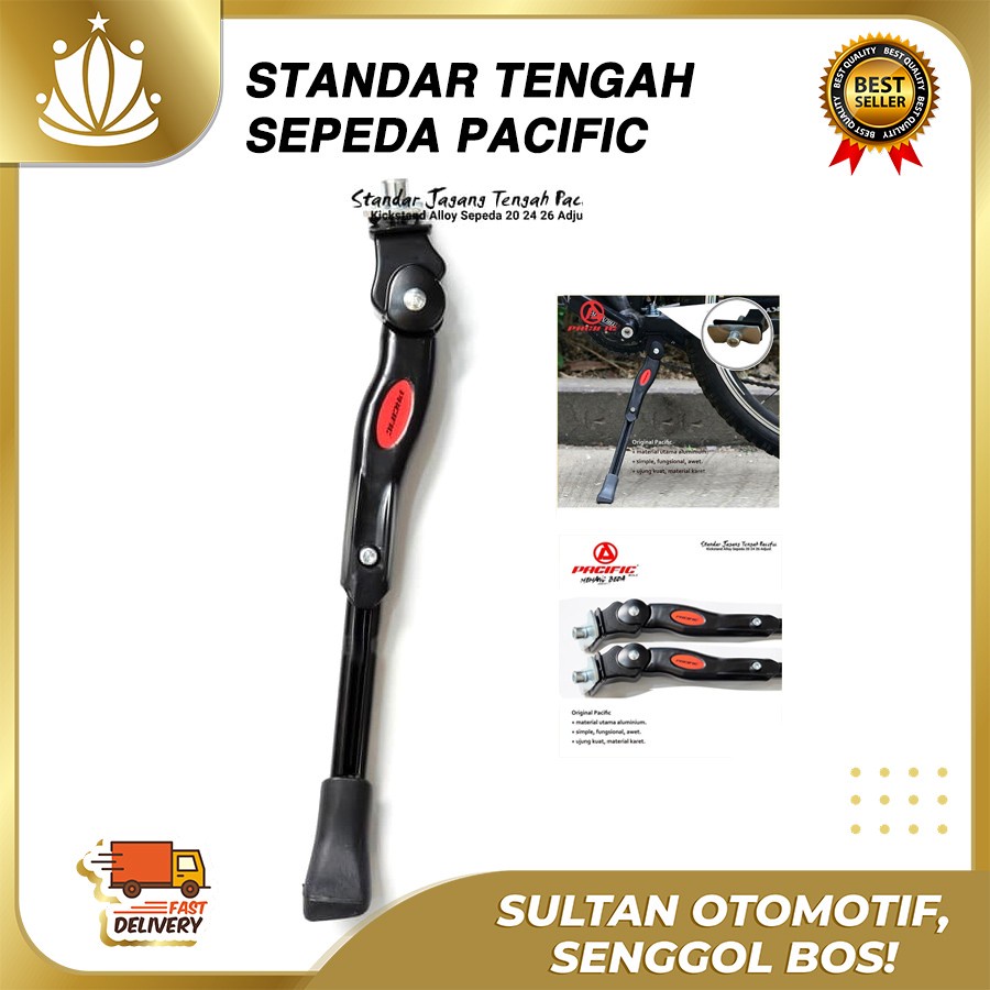 STANDAR TENGAH Sepeda Kickstand Alloy PACIFIC