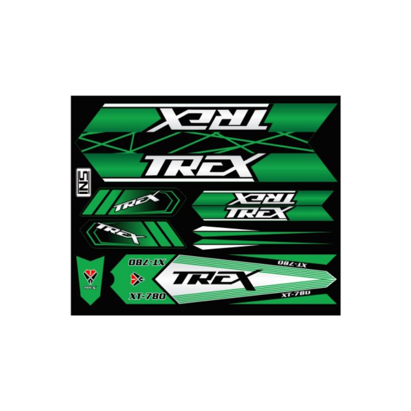 stiker decal sepeda BMX 20 trex glossy