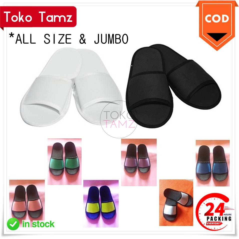 COD MAKASSAR GoSend Instan Sandal Hotel Sendal Slip On Santai Rumah Tidur All Size Shopee Toko Tamz