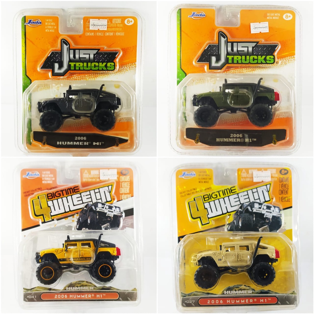 JADA TOYS 2006 HUMMER H1 BRIGTIME WHEELIN JUST TRUCK JADA ASLI ORIGINAL MATTEL