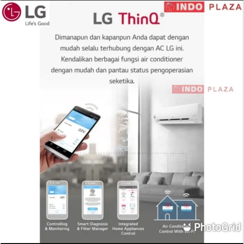 AC LG SMART 1/2 PK E06SV5 WIFI THINQ, IONIZER